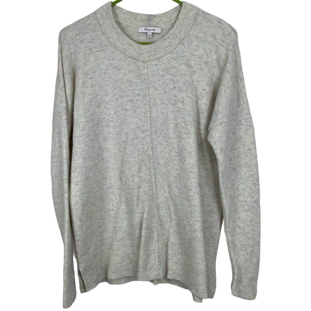 Madewell Smithe Sweater Coziest Yarn Ever Wool Cream Pullover Long sleeve M